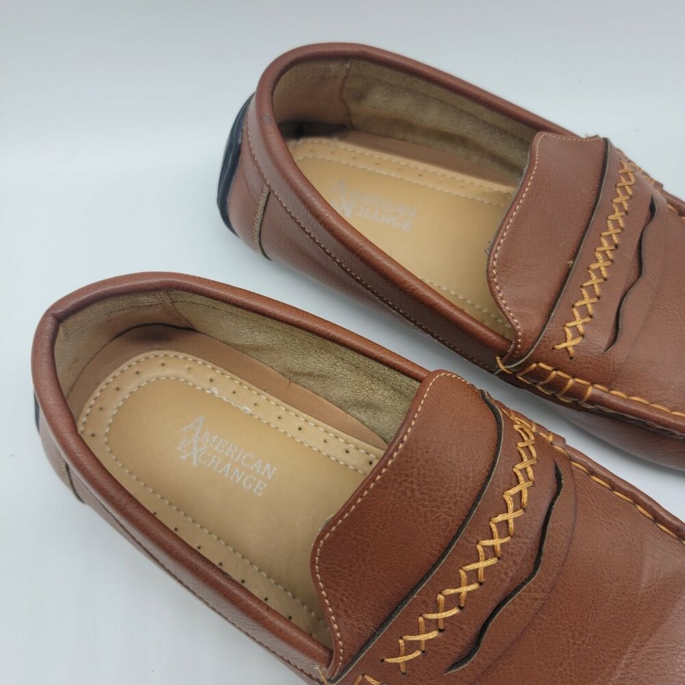 American Exchange Flat Comfort Slip On Size 6 Brown Womens Loafers - Picture 3 of 7